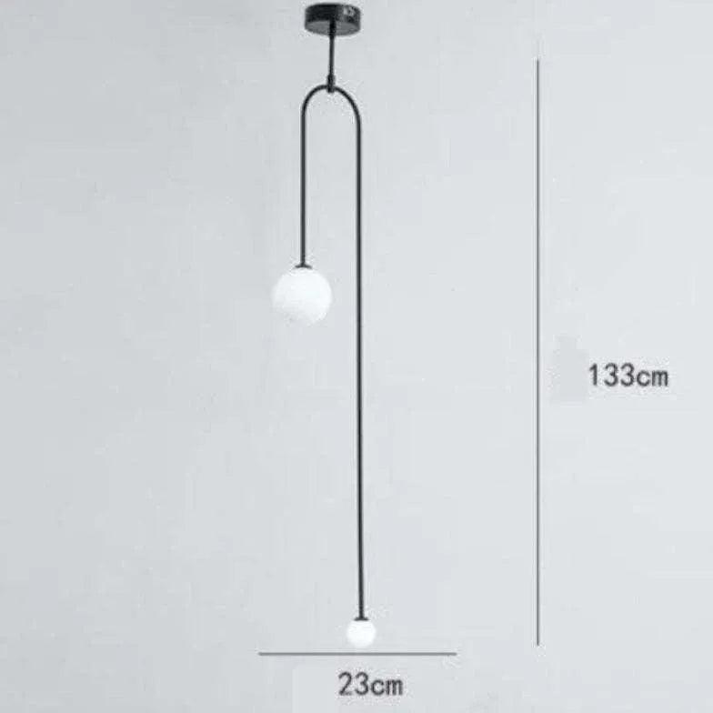 Lámpara colgante moderna negra LED curvada | boxzora