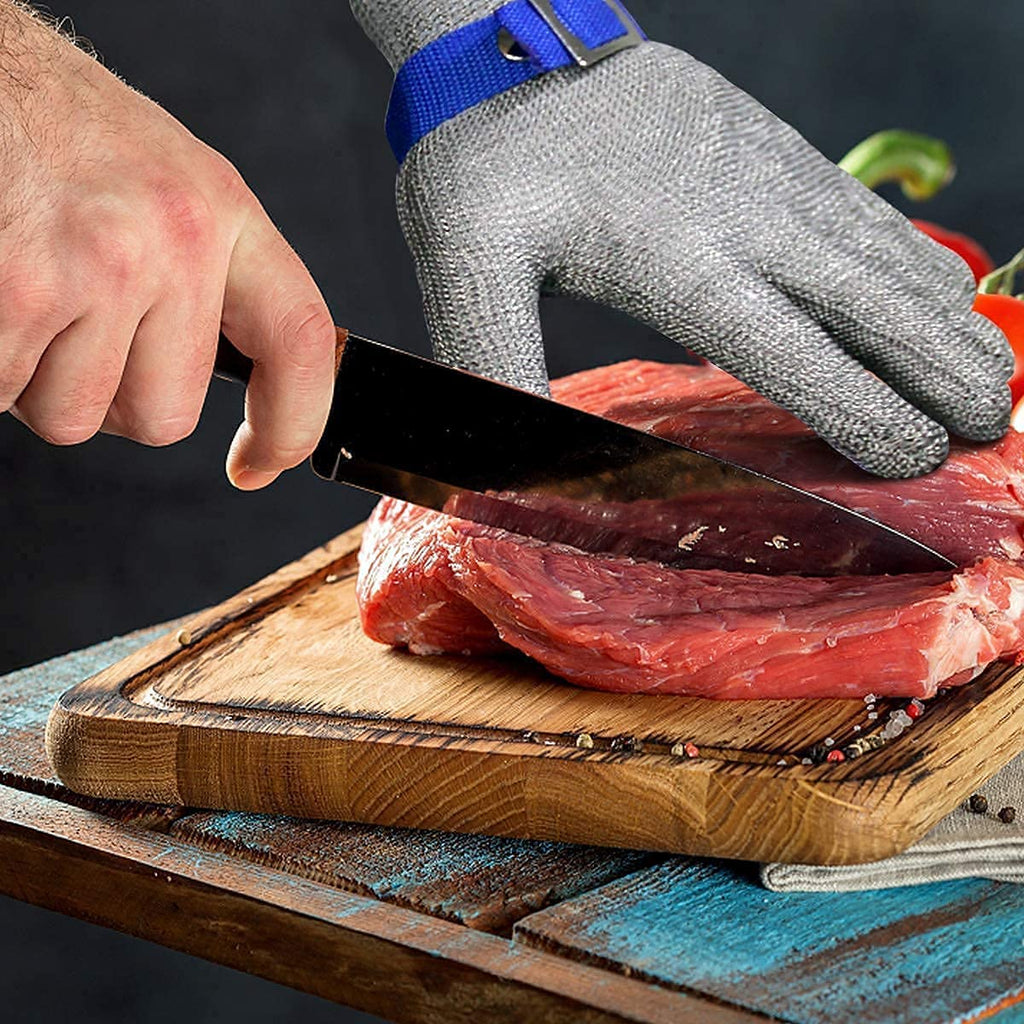 Safehands Metal Glove — Stainless Steel Mesh, 1+1 Free Set