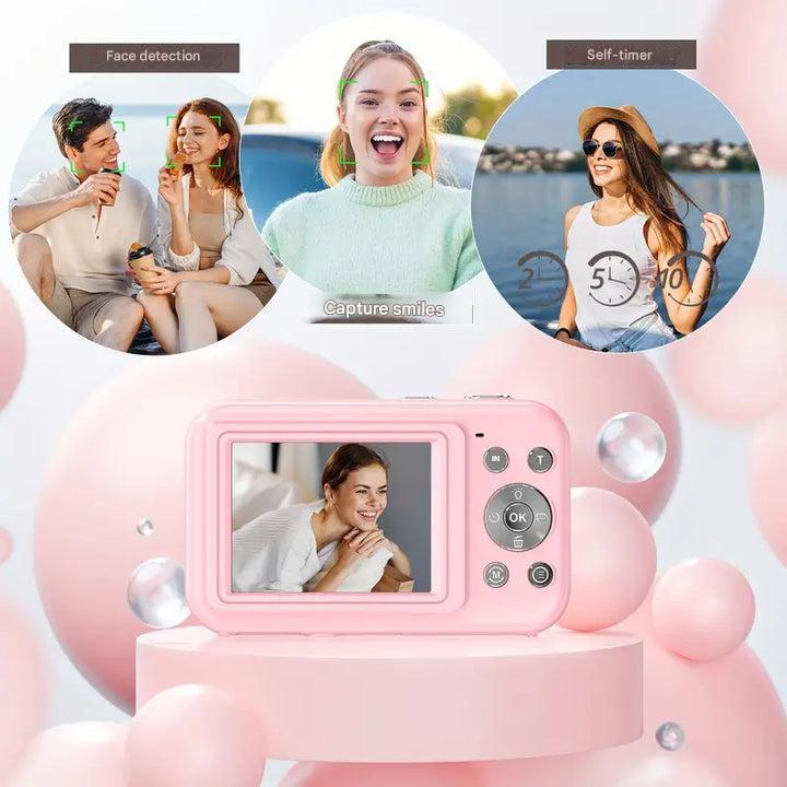 Kompaktní digitální fotoaparát Snapora v retro stylu – HD rozlišení 1080p