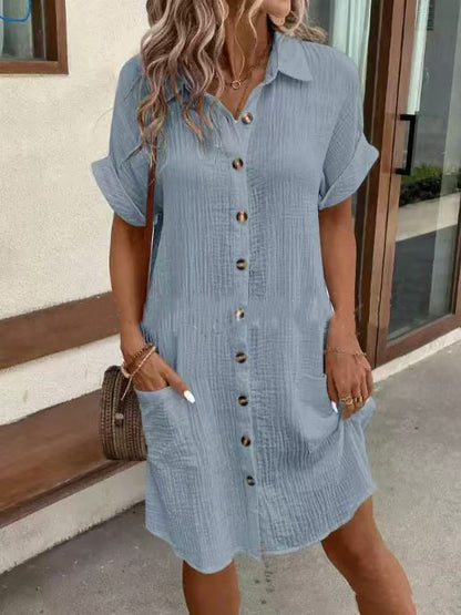 Robe Chemise d'Été Femme – Élégante, Fluide et Décontractée – Look Chic Sans Effort