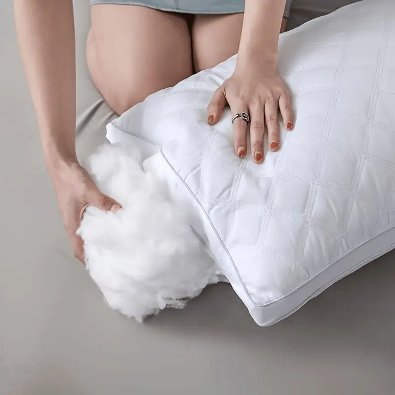 DreamRest-sett med 2 hypoallergene 3D-puter — myk nakkestøtte, ergonomisk kontur