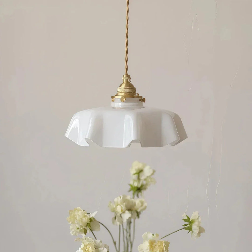 Szklana lampa wisząca w stylu makaronika do jadalni, z regulacją wysokości | boxzora