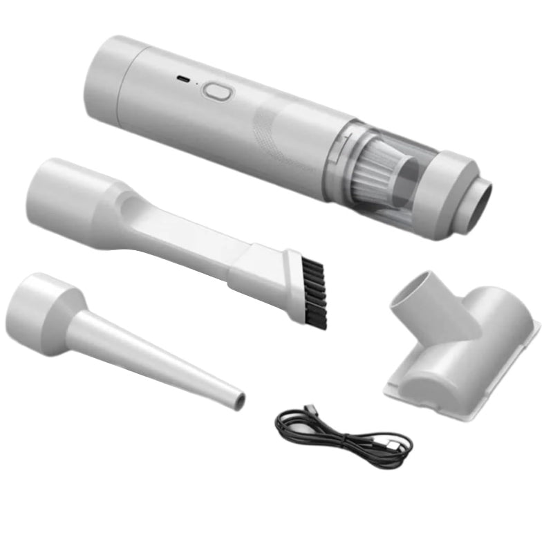 Aspirador de carro sem fios fino V8 Mate — Design compacto de mão, kit de acessórios
