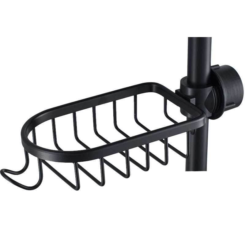 Drill Free Shower Caddy – Stainless Aluminum Build, Silver or Black