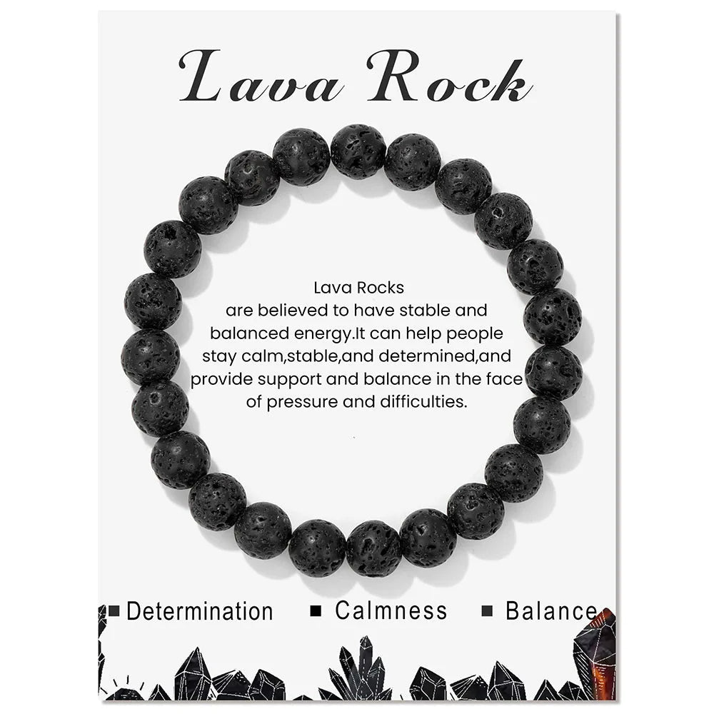 Aria-armbånd med naturlige krystaller til energihealing