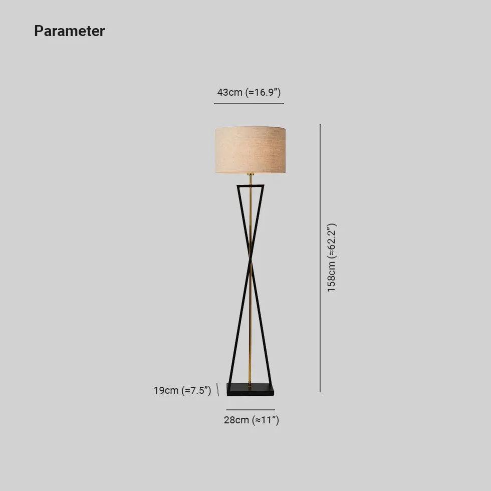 Lampe de sol moderne en fer avec trépied pour salon | boxzora