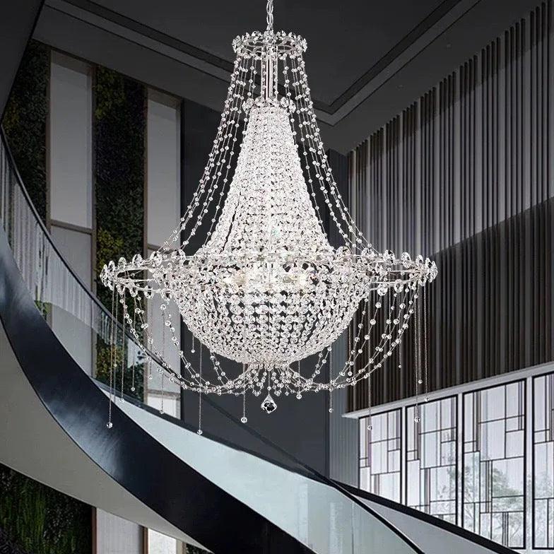 Candelabru franțuzesc luxos cu cristale tip picătură | boxzora
