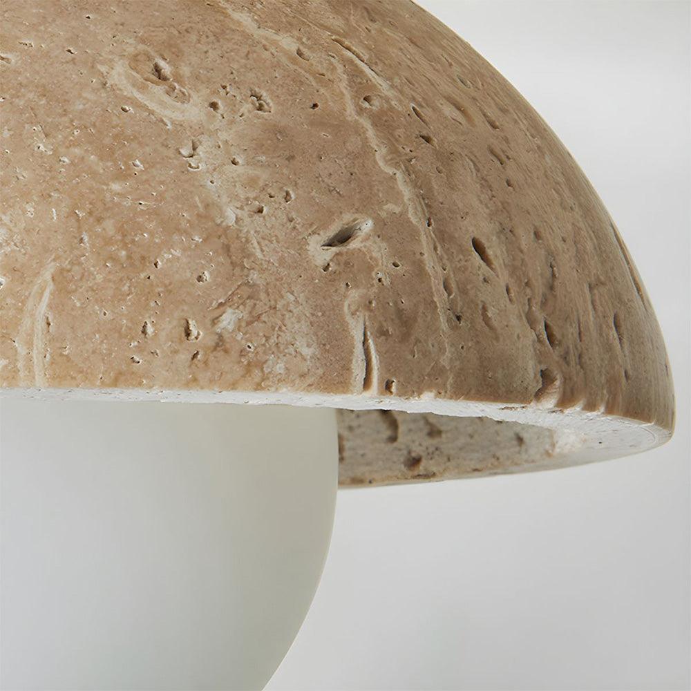 Moderne japansk loftlampe i gul kalksten og træ | boxzora