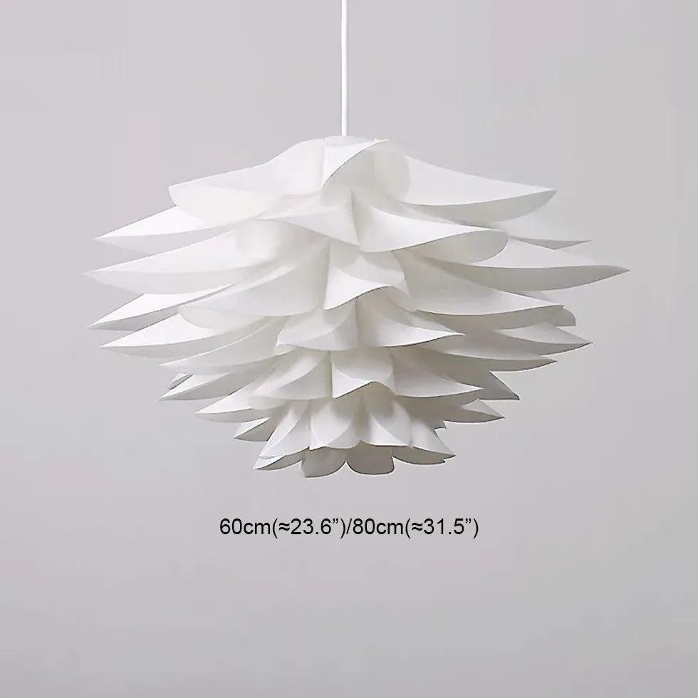 Lámpara colgante con forma de flor de loto, diseño minimalista de plástico de seis capas | boxzora