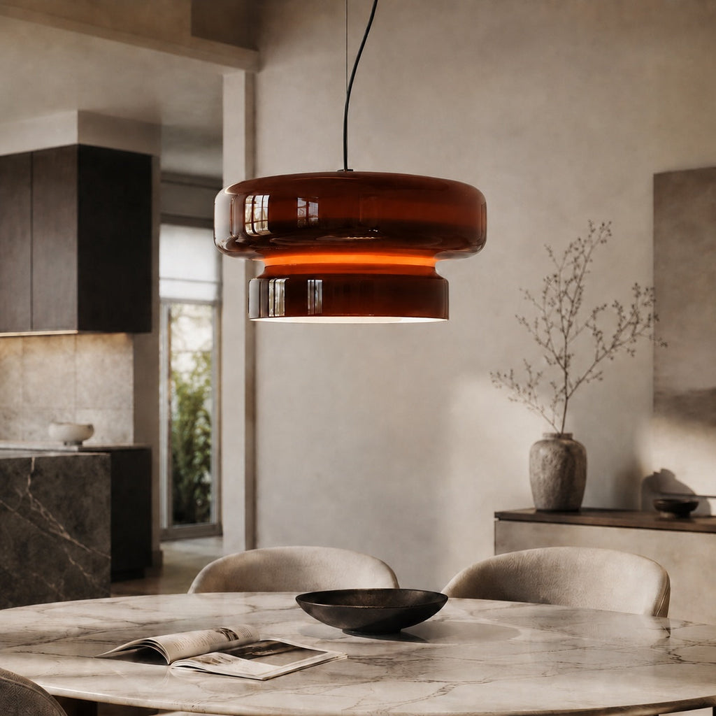 Adjustable Glass Pendant Lamp — Modern LED Ceiling Hanging Light