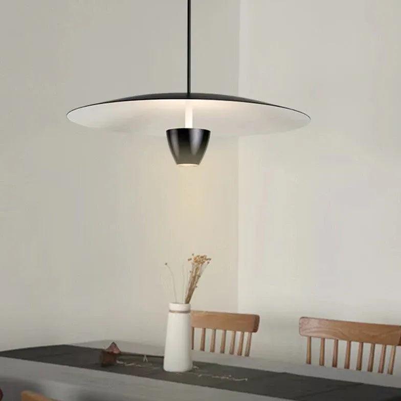 Lámpara colgante minimalista negra Knight UFO para mesita de noche | boxzora