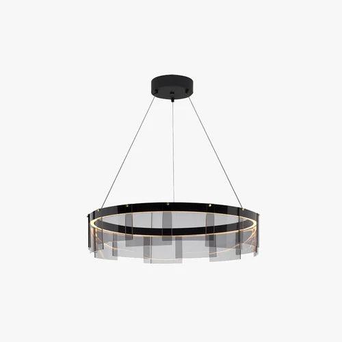 Nowoczesna szklana lampa wisząca w kształcie pierścienia do jadalni | boxzora