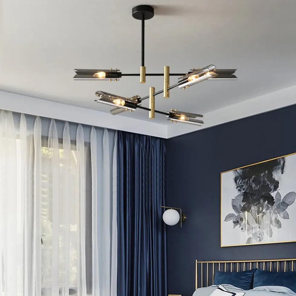 Luxe takvormige kroonluchter met draaibare verlichting voor de eettafel | boxzora