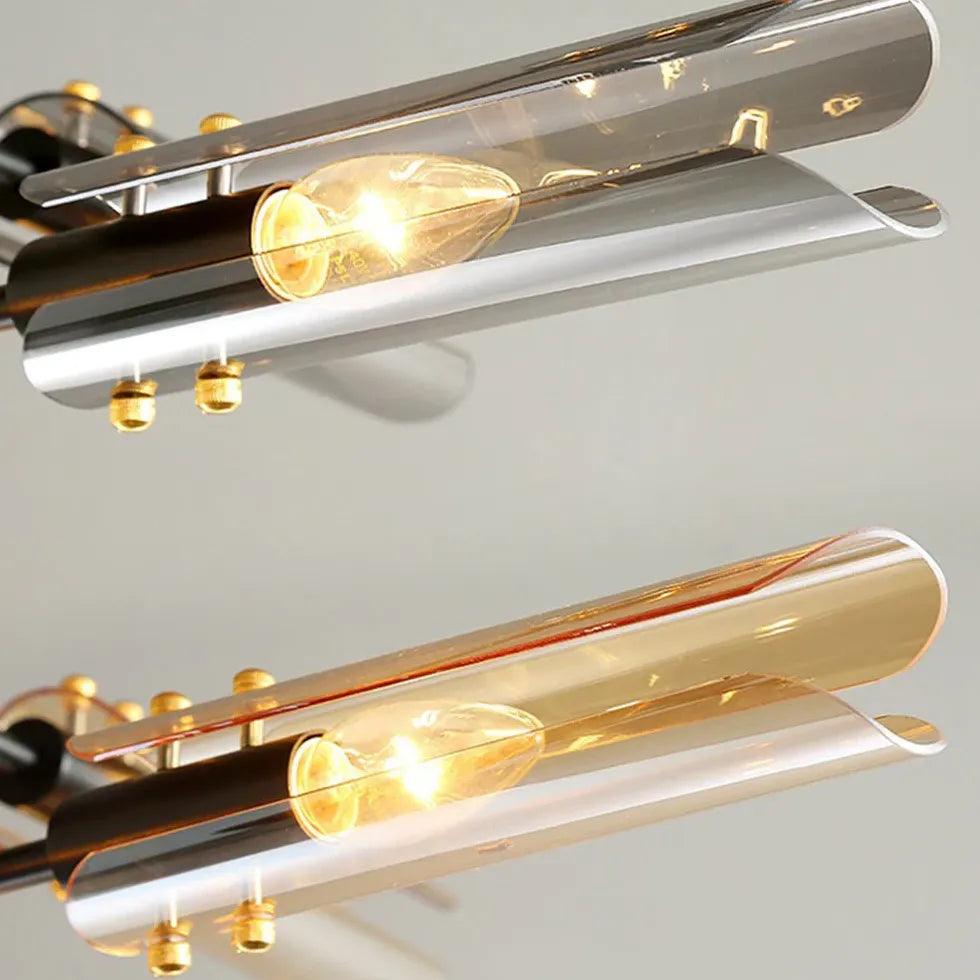 Luxe takvormige kroonluchter met draaibare verlichting voor de eettafel | boxzora