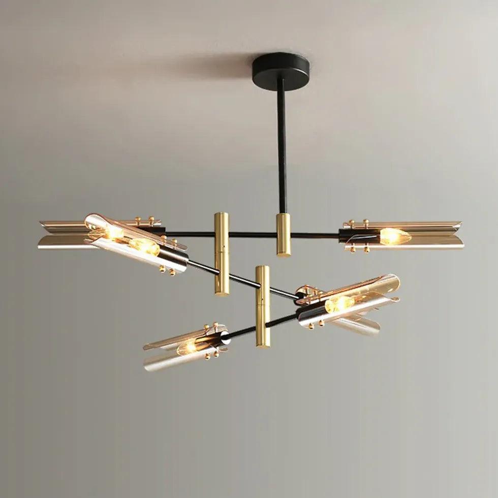 Luxe takvormige kroonluchter met draaibare verlichting voor de eettafel | boxzora