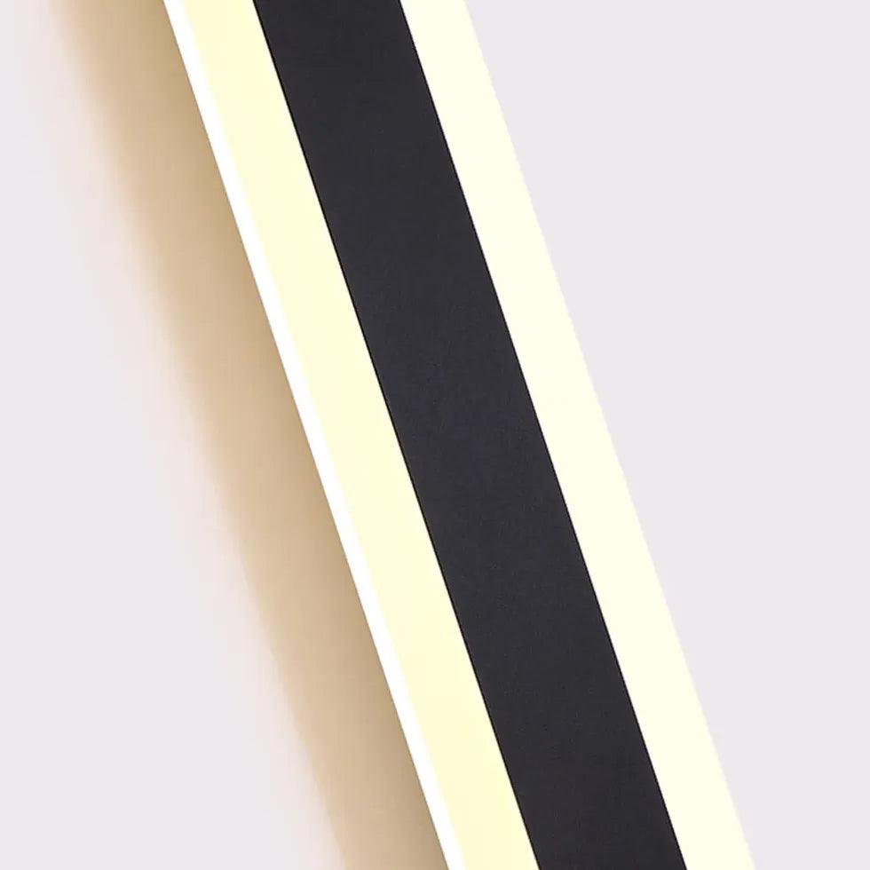 Minimalistische lange wandlamp voor buiten, waterdicht, zwart metaal | boxzora