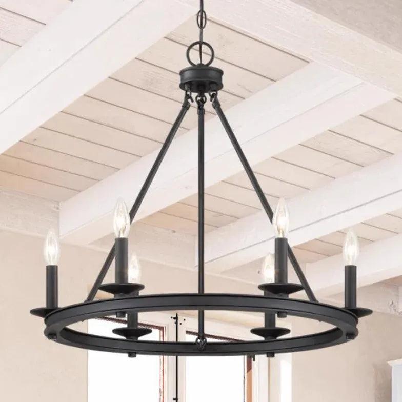 Candelabru modern cu lumânări și metal negru pentru sufragerie | boxzora