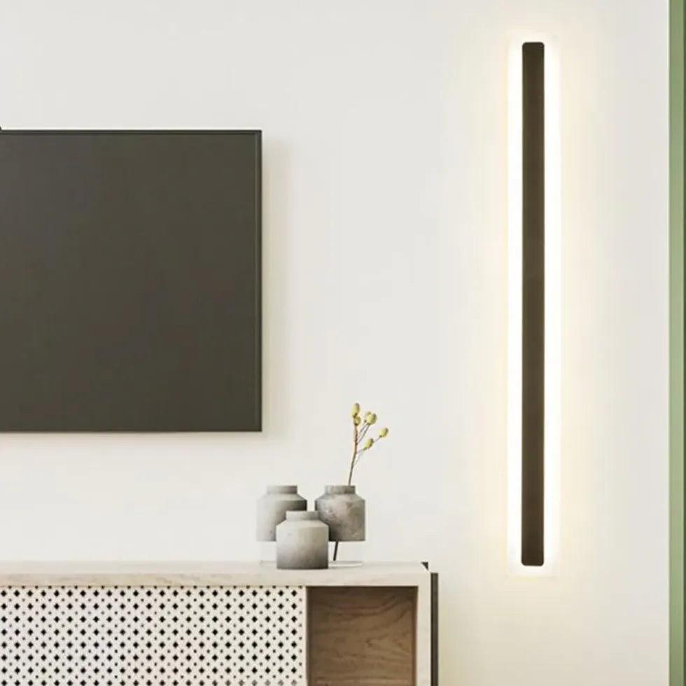 Minimalistyczne długie kinkiety LED do sypialni | boxzora
