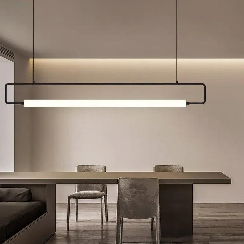 Suspension moderne rectangulaire en fer pour table de salle à manger | boxzora
