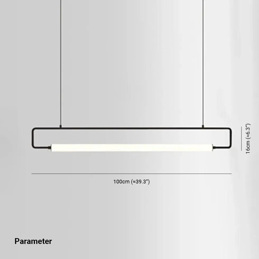 Suspension moderne rectangulaire en fer pour table de salle à manger | boxzora