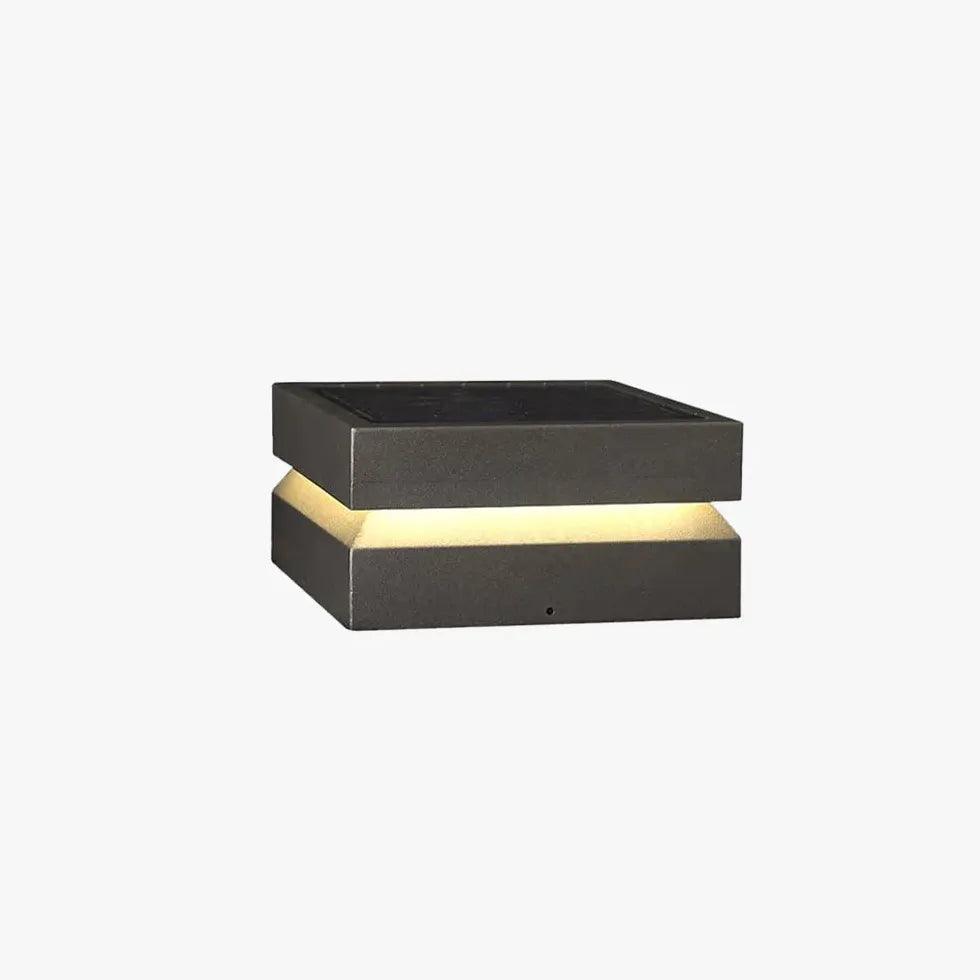 Minimalistisk solcelledrevet søylelampe for hagen | boxzora