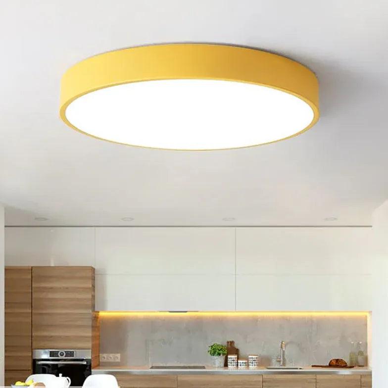 Modern Macaron Bedroom Circular LED Ceiling Light | boxzora