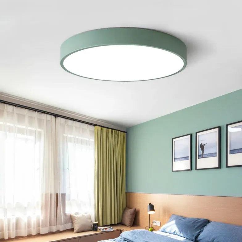 Modern Macaron Bedroom Circular LED Ceiling Light | boxzora