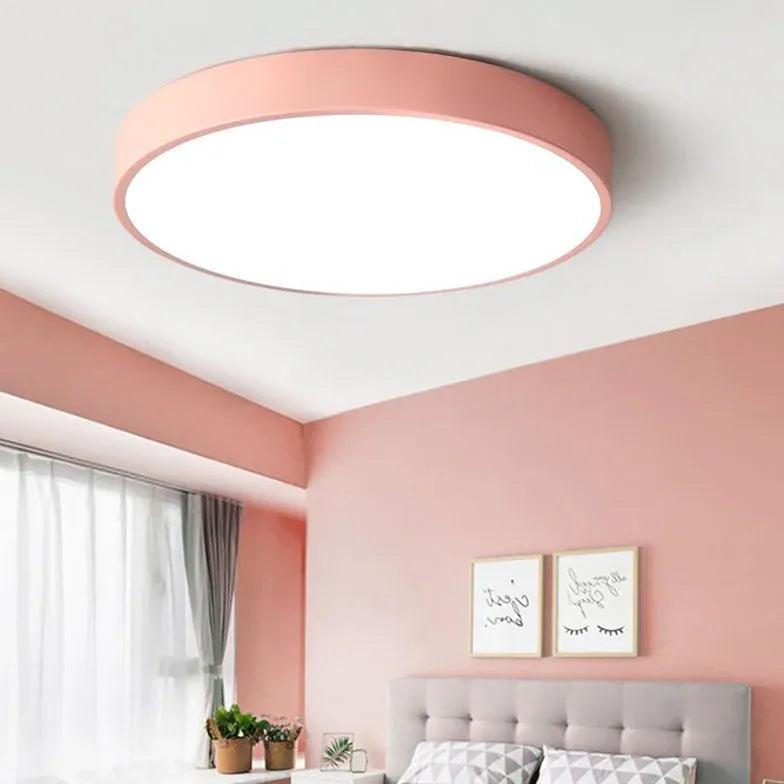 Modern Macaron Bedroom Circular LED Ceiling Light | boxzora