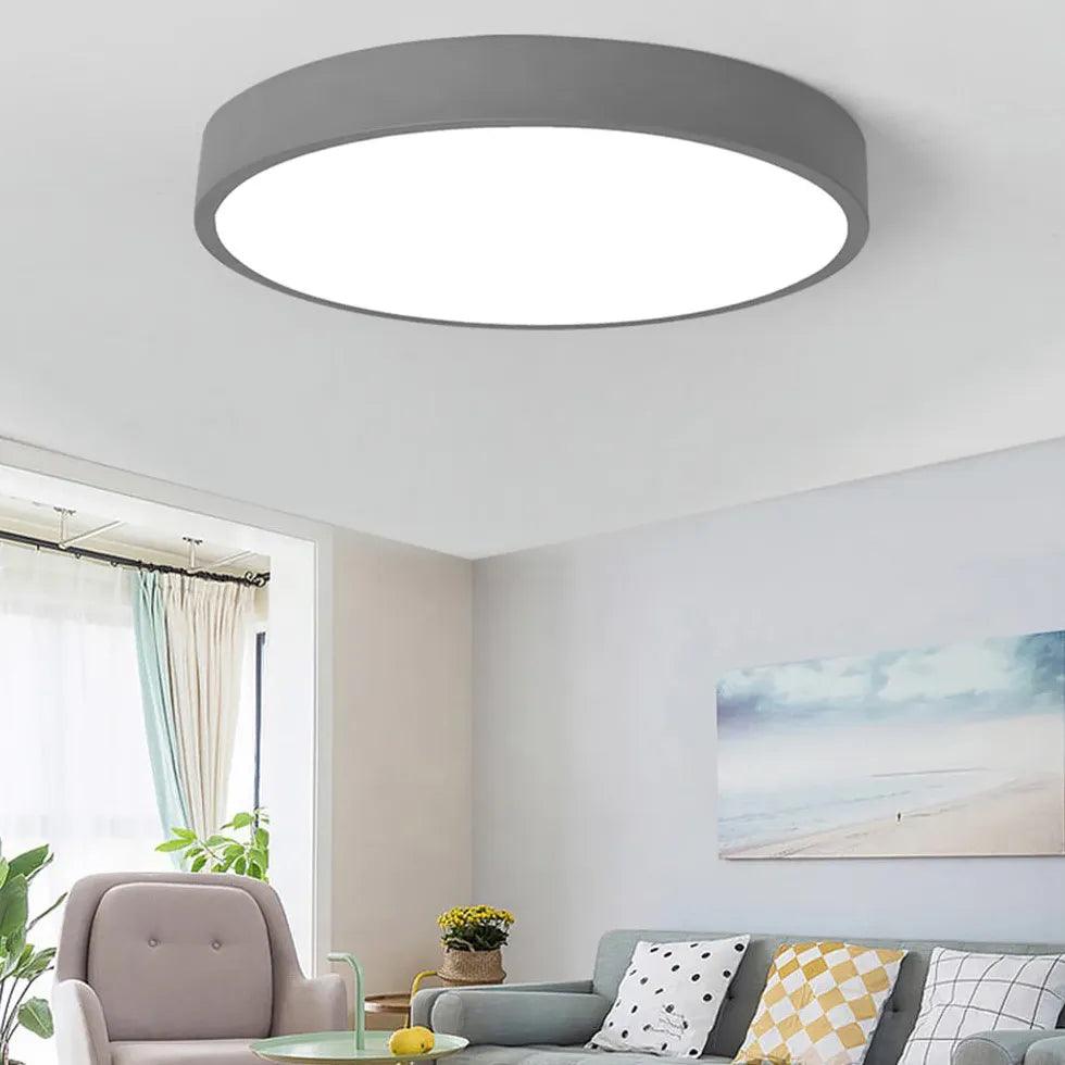 Moderne ronde LED-plafondlamp in macaronstijl voor de slaapkamer | boxzora