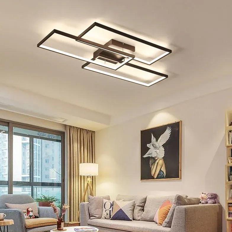 Modern LED Geometric Ceiling Light for Living Room | boxzora