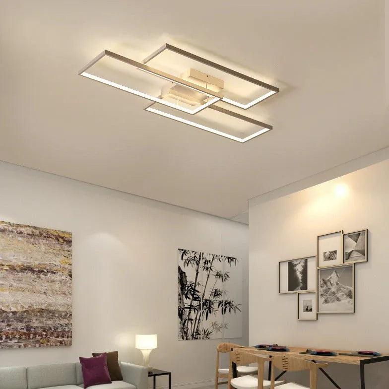 Modern LED Geometric Ceiling Light for Living Room | boxzora