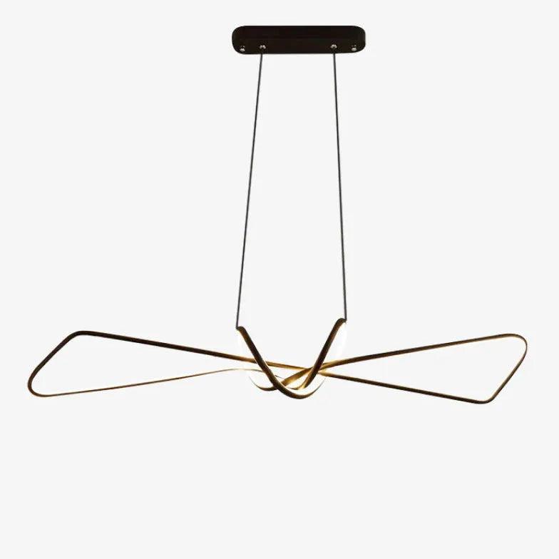 Minimalistyczna liniowa lampa wisząca LED nad wyspę kuchenną | boxzora