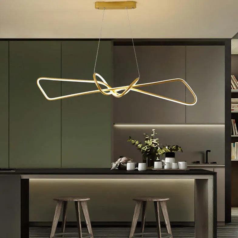 厨房岛台极简LED线性吊灯 | boxzora