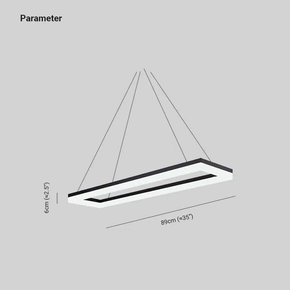 Modern Rectangular Led Office Pendant Lighting | boxzora