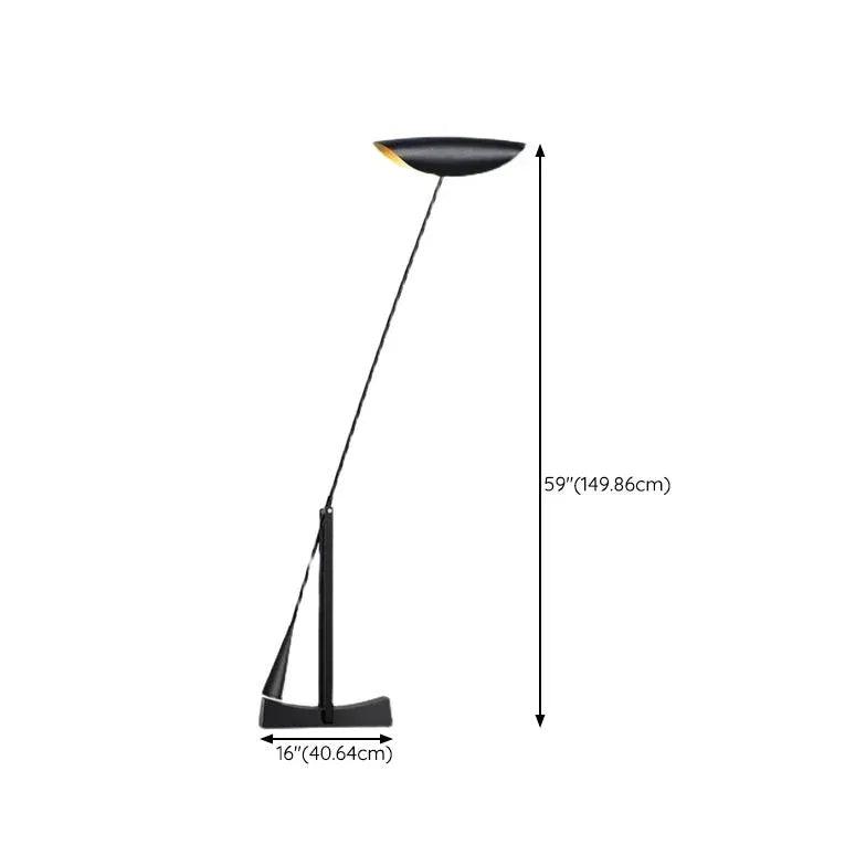 Minimalistische schwarze Eisen-Bogenstehlampe | boxzora