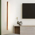 Minimalistische lineaire witte houten wandlamp | boxzora