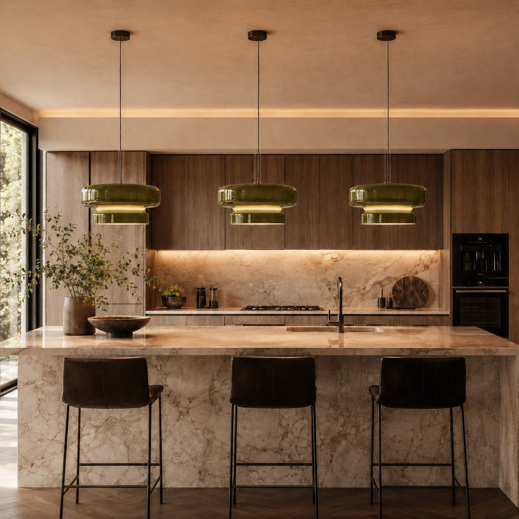 Adjustable Glass Pendant Lamp — Modern LED Ceiling Hanging Light