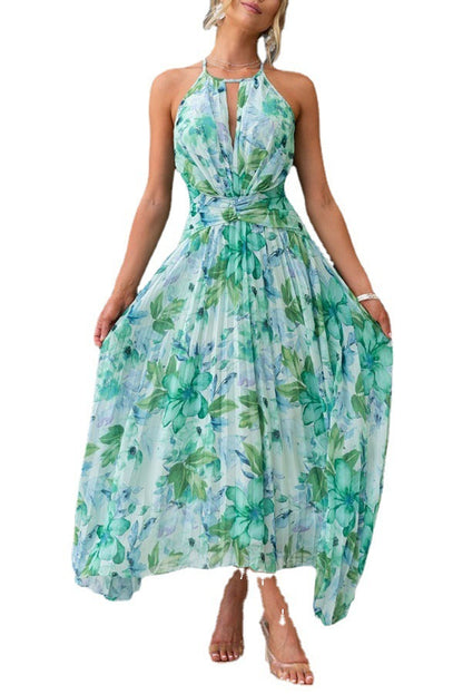 Robe Swing Imprimée – Col en V & Coupe Fluide