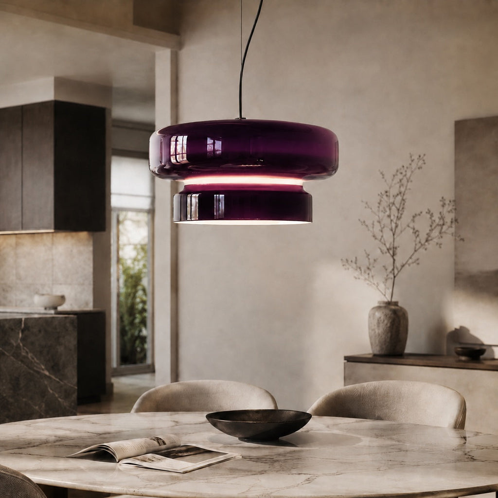 Adjustable Glass Pendant Lamp — Modern LED Ceiling Hanging Light