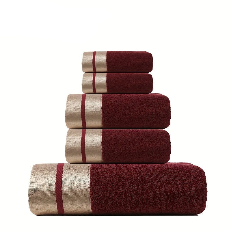 Set di asciugamani da bagno in morbido tessuto felpato — Collezione lussuosa ispirata agli hotel