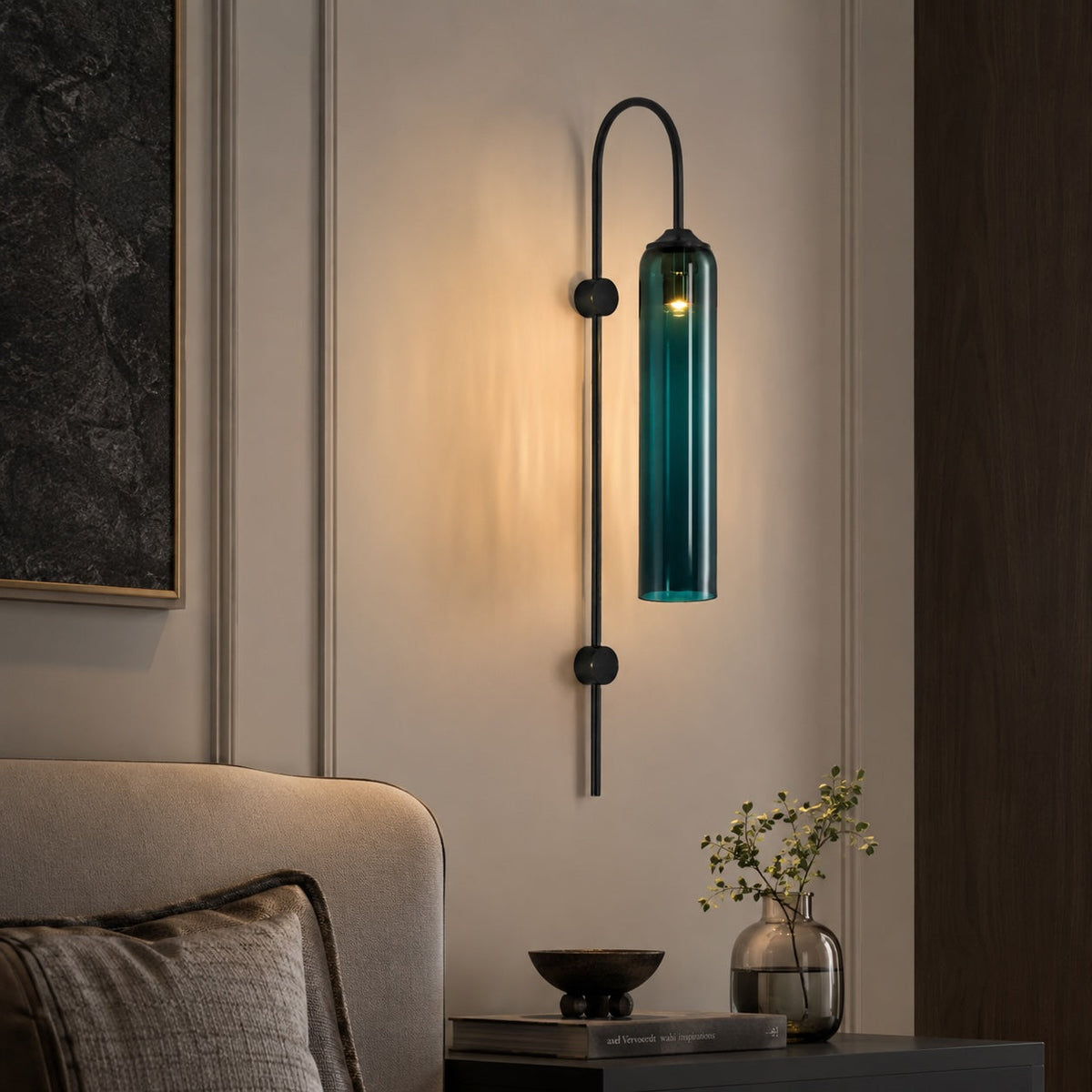 Modern Wall Mounted Light — Dimmable LED, Glass Panel, Slim Profile