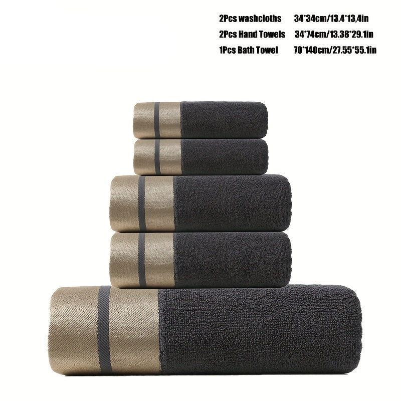 Set di asciugamani da bagno in morbido tessuto felpato — Collezione lussuosa ispirata agli hotel