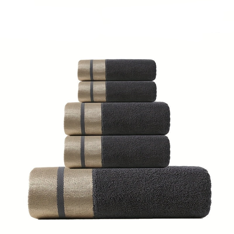 Set di asciugamani da bagno in morbido tessuto felpato — Collezione lussuosa ispirata agli hotel