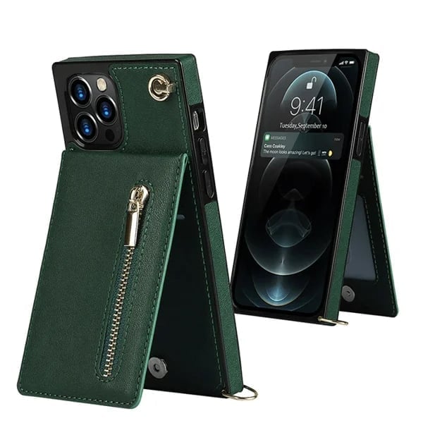 Casetic  iPhone Wallet Case — 11-Card Capacity, Zippered Pocket & Cash Slot