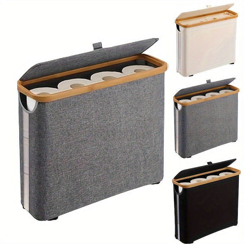 Porte-papier toilette en bambou – Capacité de 12 rouleaux, léger et aéré