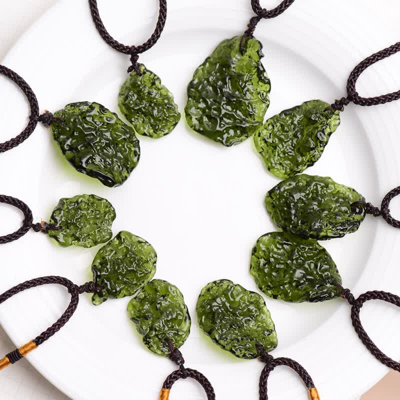Alina Green Moldavite Necklace — Purification Stone, Vibrant Green