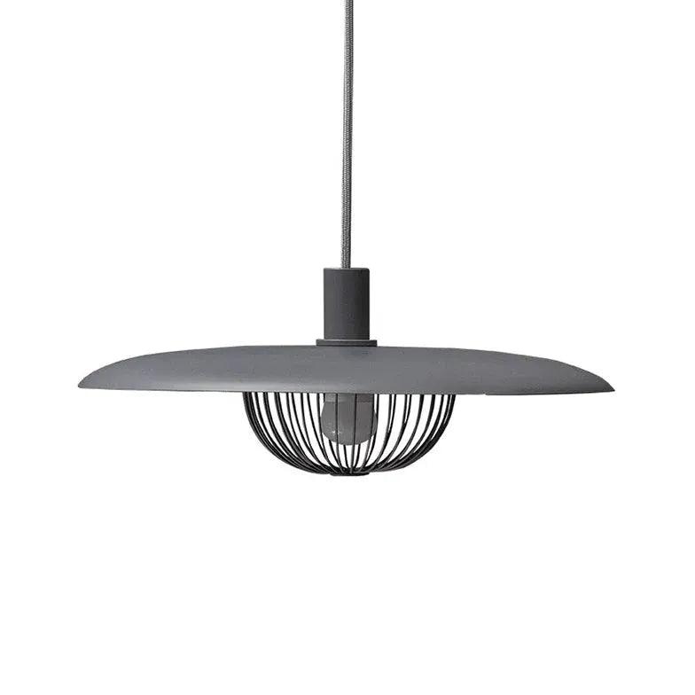Luxuriöse UFO-Pendelleuchte aus Metall mit Holzmaserung | boxzora