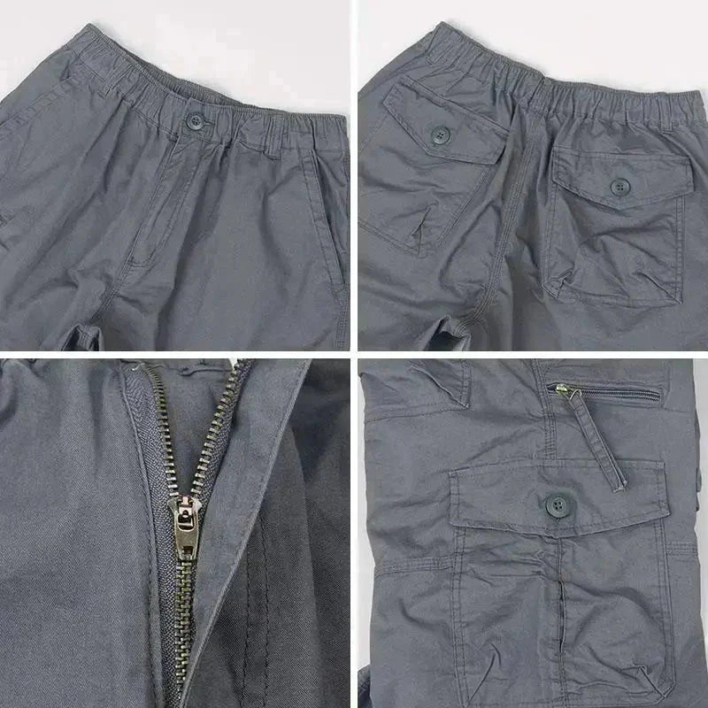 Lätta cargoshorts för vandring med lös passform – ledig skärning, elastisk midja