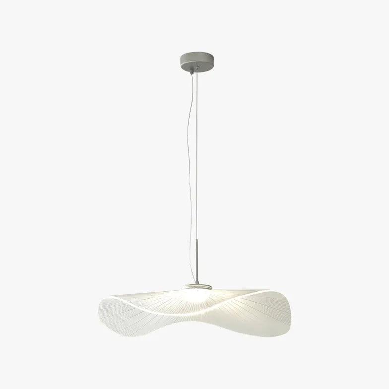 Suspension moderne blanche en forme de vague et de feuille de lotus | boxzora