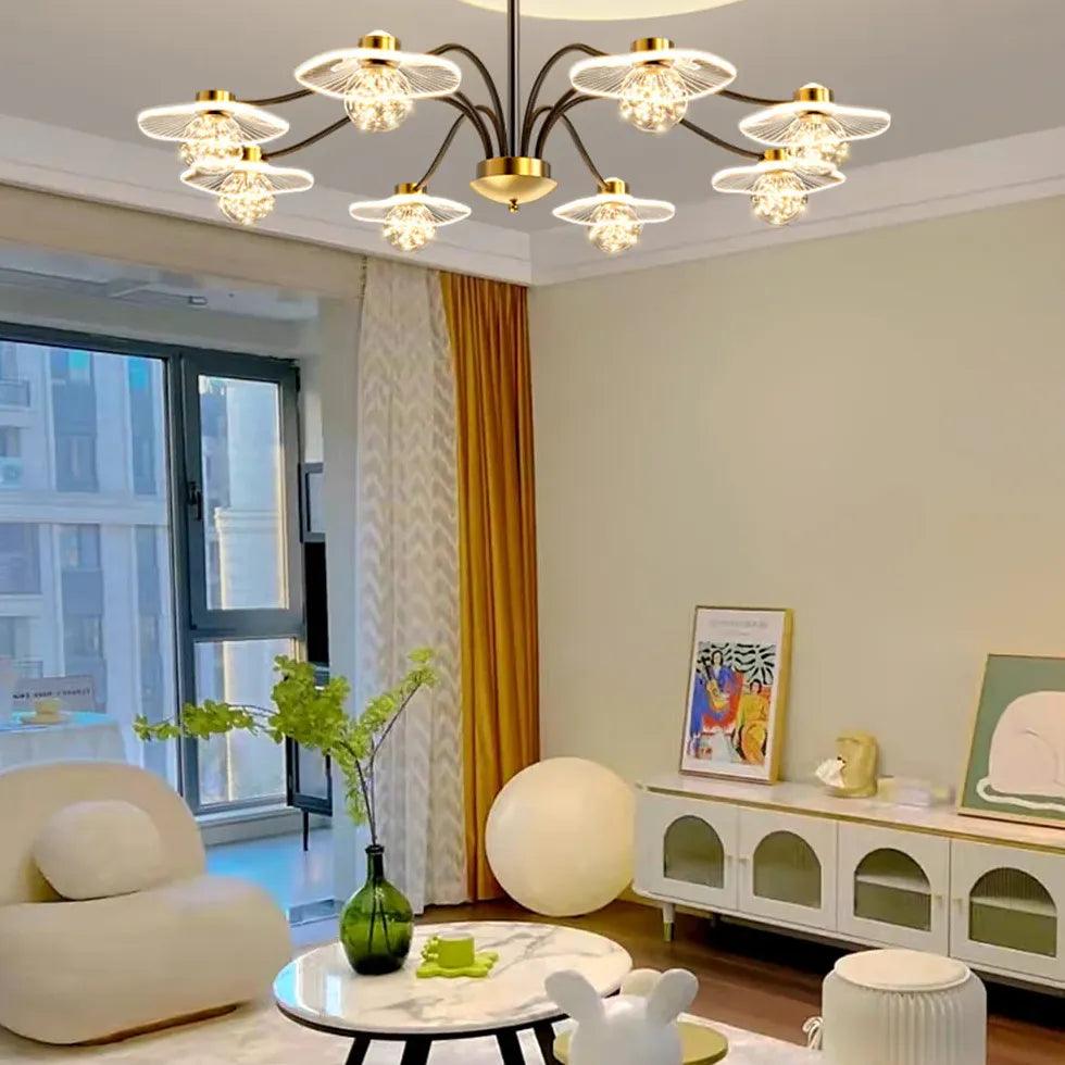 Candelabru luxos din sticlă pentru sufragerie | boxzora